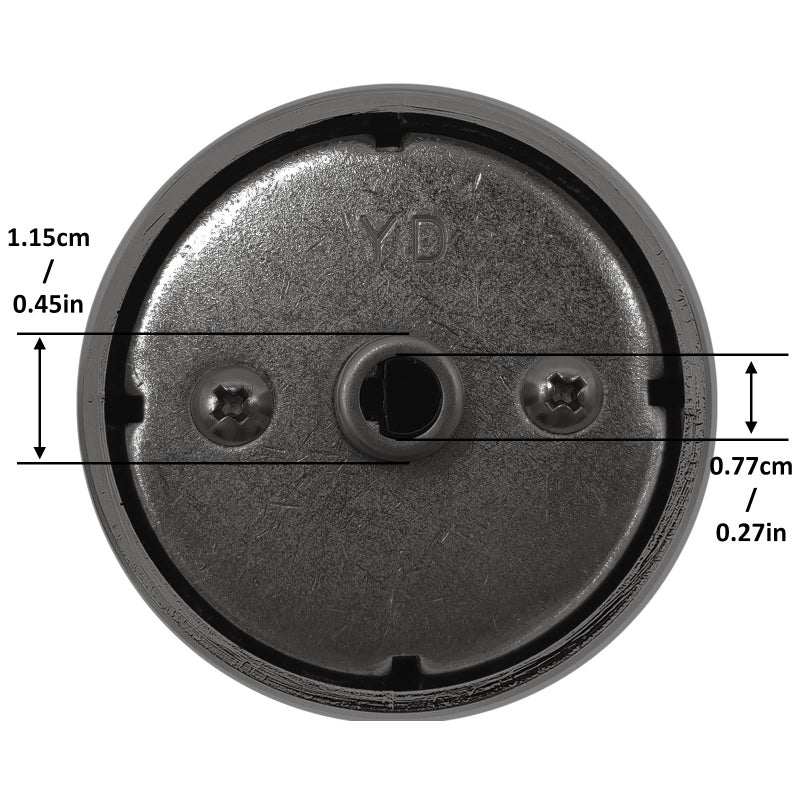 Bioduck DG64-00473B Upgraded Samsung Stove Knobs Black Stainless Steel Samsung Gas Stove knobs Samsung Oven knobs Replacements Compatible NX58M6850SG  NX58J7750SG  NX58J5600SG  NX58K7850SG (5Pack) - Image 4